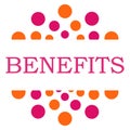 Benefits Pink Orange Dots Circular