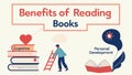 Benefits of reading books infographic for personal development Generative AI Royalty Free Stock Photo
