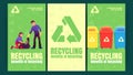 Benefits of recycling infographics posters design