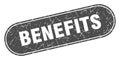 benefits sign. benefits grunge stamp.