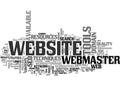 Benefits Of Webmaster Toolkit And Resources Word Cloud