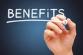 Benefits White Marker Royalty Free Stock Photo