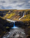 Benefoss waterfall in northern Iceland Royalty Free Stock Photo