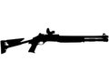 Benelli Super 90-M4 M1014 Tactical - Black Synthetic Shotguns pump action shotgun, pumpgun. Detailed realistic silhouette