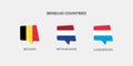 Benelux Countries Chat flag icon set