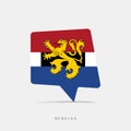 Benelux flag bubble chat icon Royalty Free Stock Photo