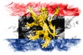 Benelux smoke flag, politico-economic union of Belgium, Nether Royalty Free Stock Photo