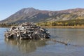 Benett lake near Carcross. Royalty Free Stock Photo