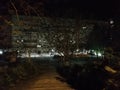 Benevento - Entrance stairway to the Civil Hospital at night