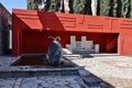 Benevento - Muro rosso decorato nell\'Hortus Conclusus