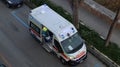 Benevento -  ambulance during the Coronavirus emergency Royalty Free Stock Photo
