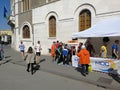 Benevento - Starting stand of the Orientation Race in Piazza Castello
