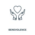 Benevolence icon. Simple element from business management collection. Creative Benevolence icon for web design Royalty Free Stock Photo