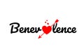 benevolence word text typography design logo icon Royalty Free Stock Photo
