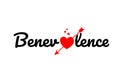 benevolence word text typography design logo icon