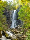 Benevskoy Waterfall on Elomovsky Spring in the Russian Royalty Free Stock Photo