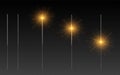 Bengal light, realistic Christmas sparkler, shiny firecracker wands set. Royalty Free Stock Photo