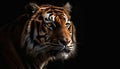 Bengal tiger, close up portrait, looking fierce with powerful strength generated by AI Royalty Free Stock Photo