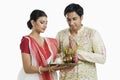 Bengali couple praying Royalty Free Stock Photo