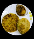 Bengali dish (puri and Sabji) Royalty Free Stock Photo