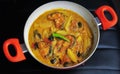 Bengali fish curry with potato and turmeric