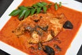 Spicy Bengali red fish curry, Indian fish curry Royalty Free Stock Photo