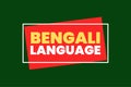Bengali Language typography vector poster, cover, and t-shirt design.