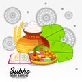 Bengali New Year Subho Nabo BarshoHappy Pohela Boishakh a mud pot fill with rasgulla. Royalty Free Stock Photo