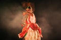 Bengaluru, INDIA Ã¢â¬â March 29,2018:Senior sattriya artist dances gracefully in the hall at Sevasadan hall in Bengaluru,India