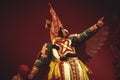 Bengaluru, INDIA Ã¢â¬â March 29,2018:A yakshagana dancer dances gracefully in Sevasadan hall in Bengaluru,India