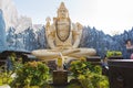 BENGALURU, KARNATAKA - INDIA - NOVEMBER 09, 2016: Big statue of Lord Shiva with visitors in Bangalore, India. Royalty Free Stock Photo