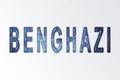 Benghazi lettering, Benghazi milky way letters, transparent background Royalty Free Stock Photo