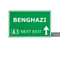 BENGHAZI road sign isolated on white Royalty Free Stock Photo