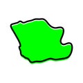 Bengo province of Angola vector map design