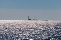 BengtskÃ¤r Lighthouse, summer view of Bengtskar island in Archipelago Sea, Finland, KimitoÃ¶n, Gulf of Finland sunny day Royalty Free Stock Photo