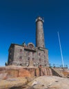 BengtskÃ¤r Lighthouse, summer view of Bengtskar island in Archipelago Sea, Finland, KimitoÃ¶n, Gulf of Finland sunny day Royalty Free Stock Photo