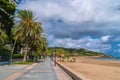 Benicassim promenade with palm trees Spain Playa Voramar