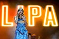 Dua Lipa pop music band perform in concert at FIB Festival Royalty Free Stock Photo