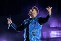 The Weeknd Rhythm and blues music band perform in concert at FIB Festival