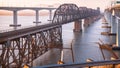 Rusty Ole Bridge, Concrete & Steel. Royalty Free Stock Photo