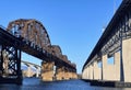 Benicia-Martinez Bridge and Train Bridge California Royalty Free Stock Photo