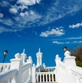 Benidorm balcon del Mediterraneo Mediterranean sea white balustrade Royalty Free Stock Photo