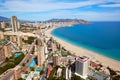 Benidorm beach aerial skyline in Alicante Royalty Free Stock Photo