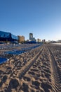 View along Playa De Poniente beach in springtime.