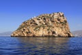 Benidorm Island north view blue sea sky Royalty Free Stock Photo