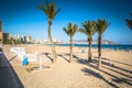 Benidorm Poniente beach in Alicante Mediterranean of Spain