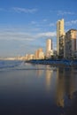 Benidorm skyscrapers and Playa Levante beach