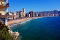 Levante beach, Benidorm, Spain. Royalty Free Stock Photo