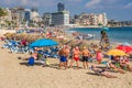 Benidorm, Spain- September 11, 2016:levante beach in alicante Spai