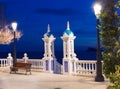 Benidorm sunset Alicante Balcon Mediterraneo Royalty Free Stock Photo